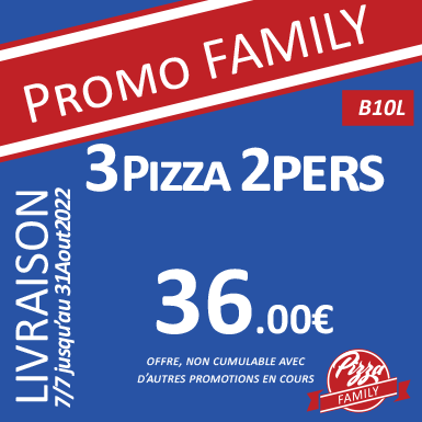 3 pizzas 2 pers &#61; €36.00